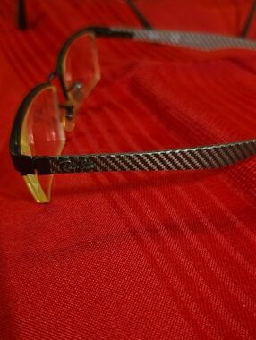 Ray-Ban Black Carbon Fiber Temples with Yellow Accents